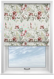 Wild Meadow, Ruby - Twist&Fit Roman Blind